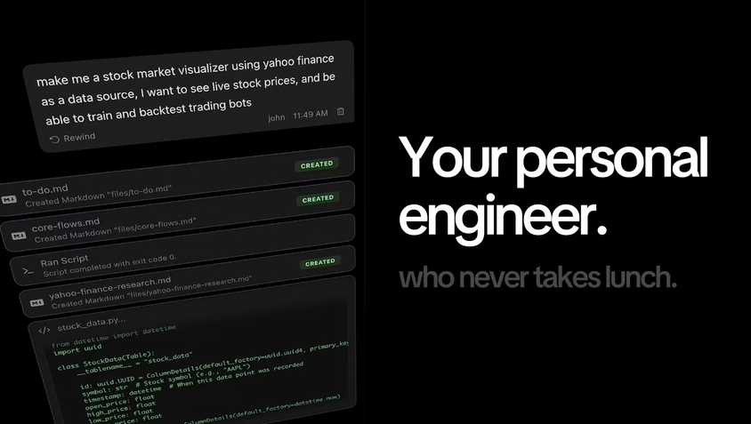 Your personal engineer. who never takes lunch.